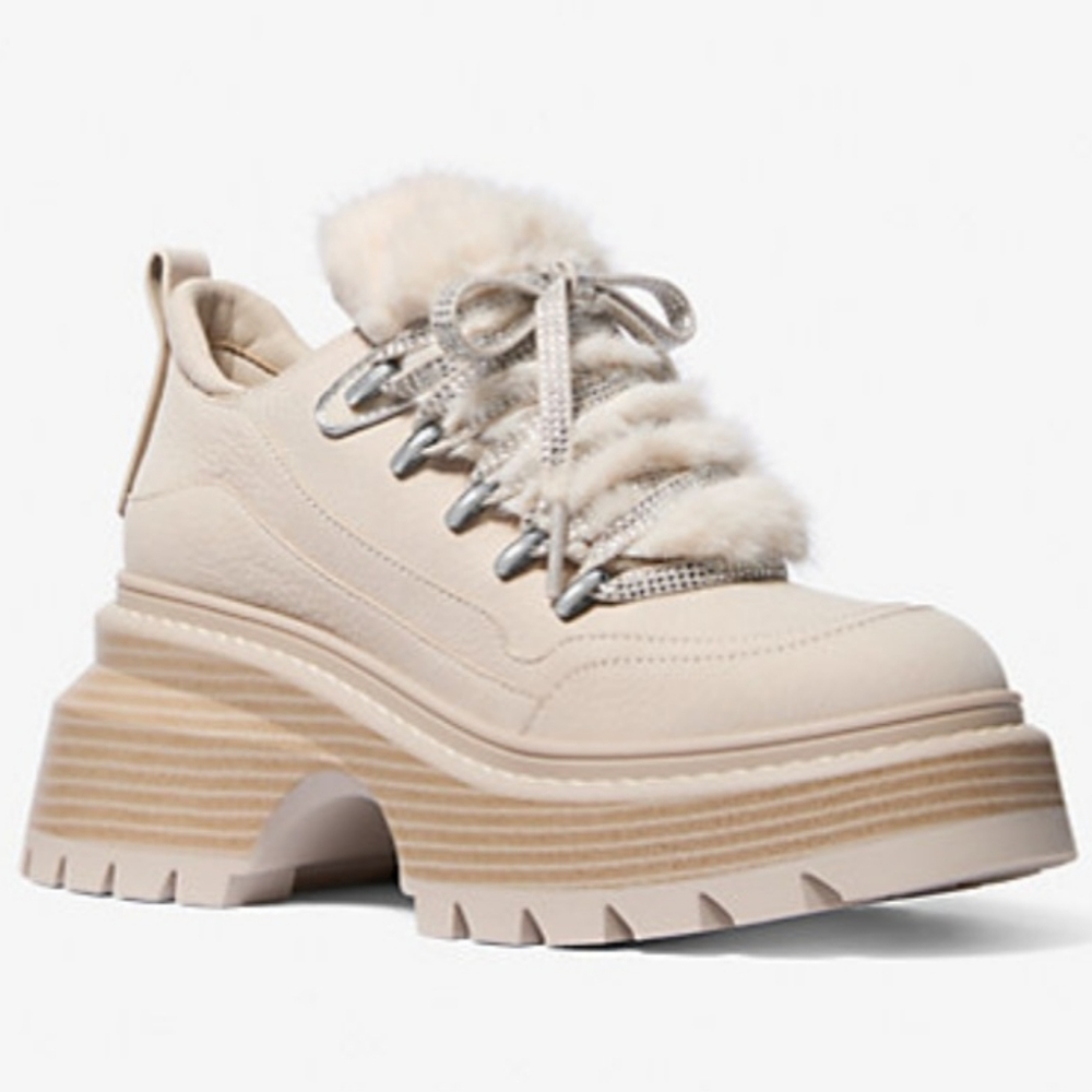 MICHAEL Michael KorsShiloh Nubuck and Faux Fur Platform Boot - Picture 3 of 4